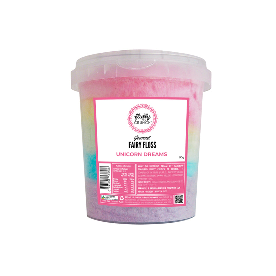 Fluffy Crunch Fairy Floss Unicorn Dreams 50g
