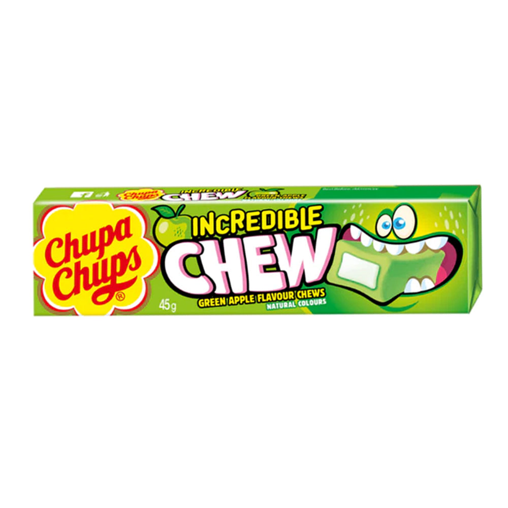 Chupa Chups Incredible Chew Green Apple 45g (20 Pack)