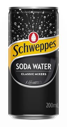 Schweppes Soda Water Cans 24 X 200ml