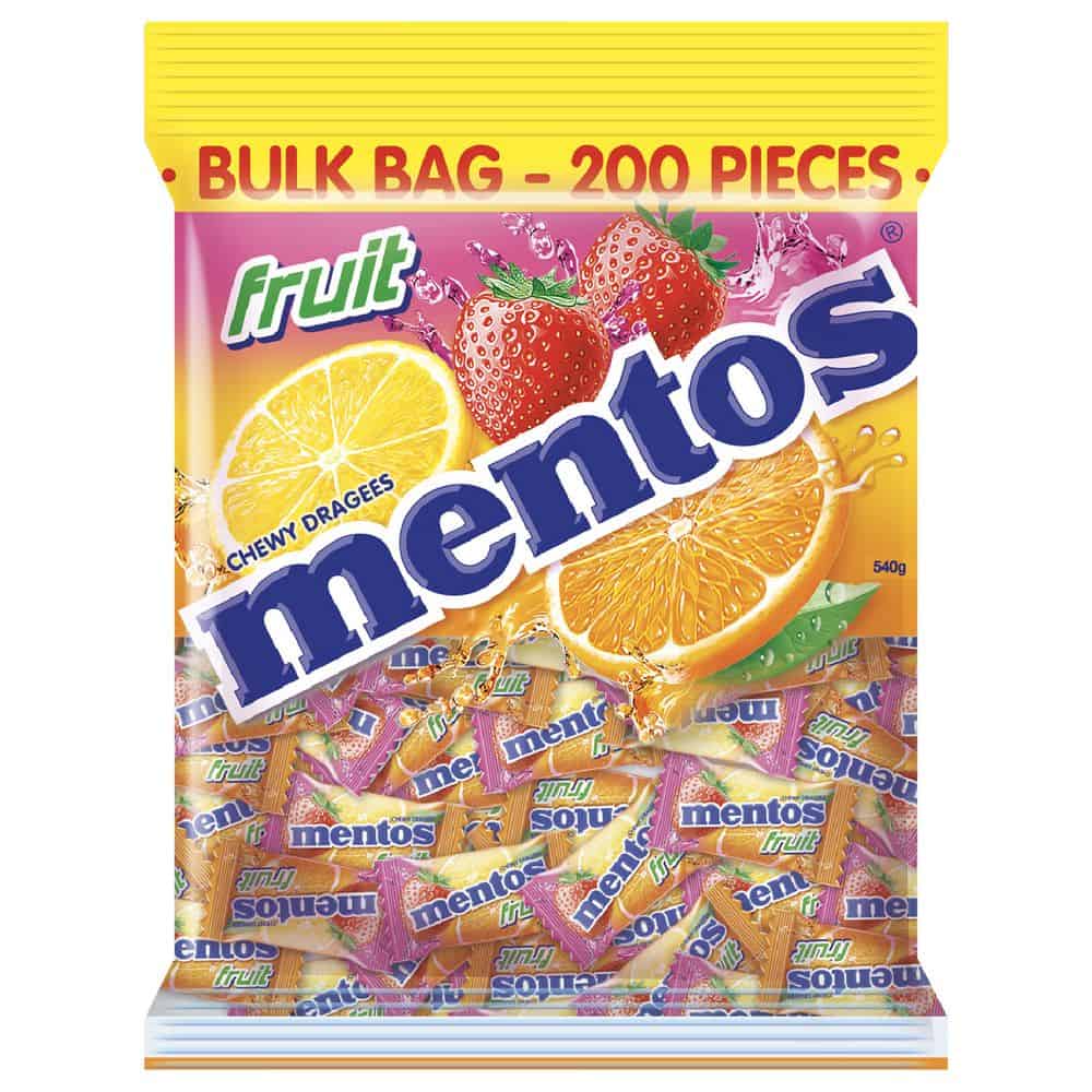 Mentos Bulk Bag Fruit (200 Pieces)