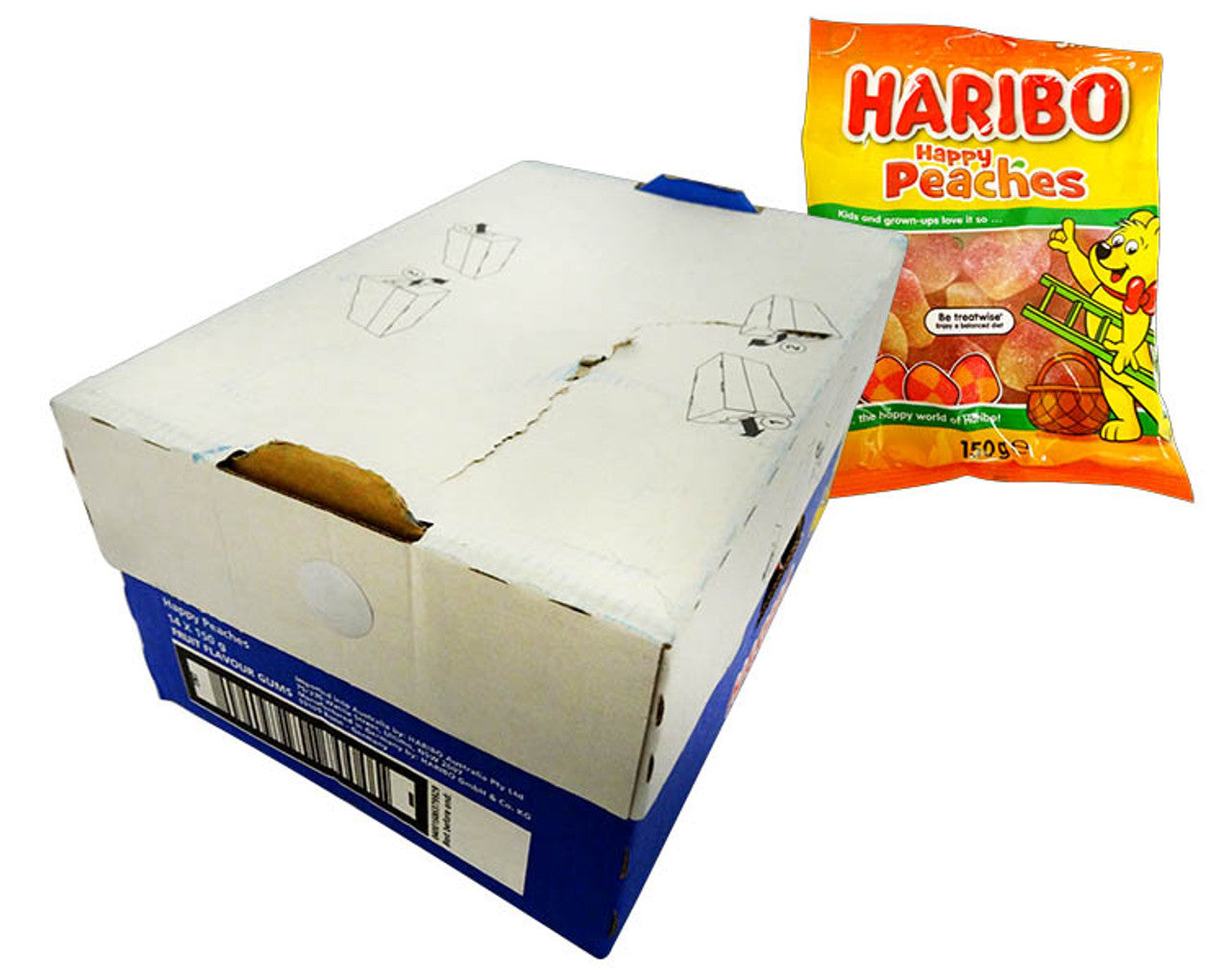 Haribo - Happy Peaches (14 x 150g bags )