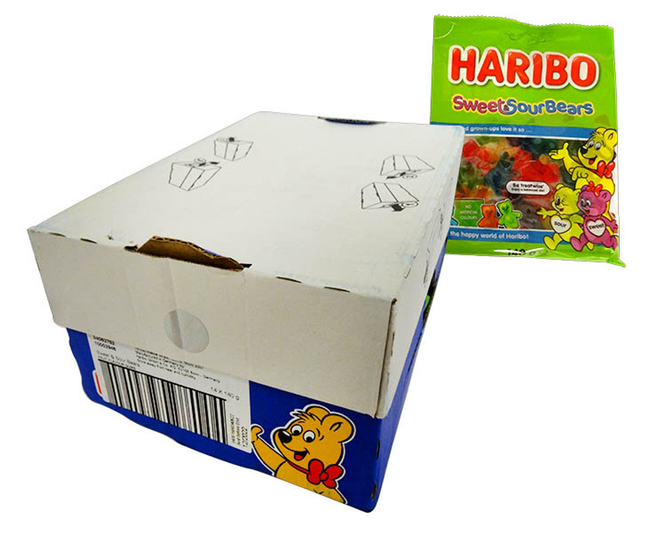 Haribo - Sweet & Sour Bears (14 x 140g bags )