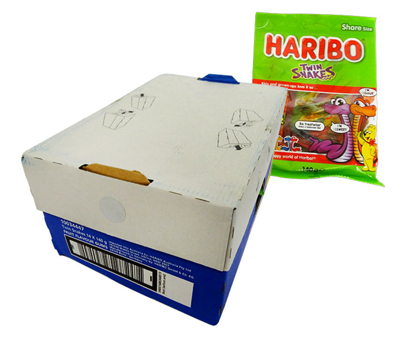 Haribo - Twin Snakes (14 x 140g bags )
