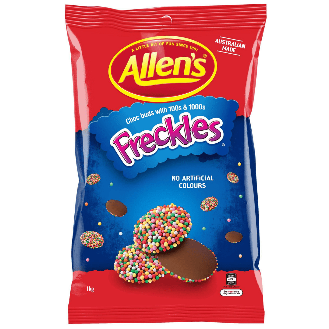 Allen’s Individual Allen’s Chocolate Freckles 1kg NRCASBGVGPRS Allen’s Chocolate Freckles 1kg
