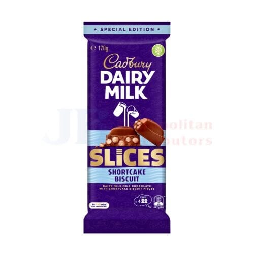 Cadbury Cadbury Dairy Milk Slices Shortcake Biscuit 170g Cadbury Dairy Milk Slices Shortcake Biscuit 170g