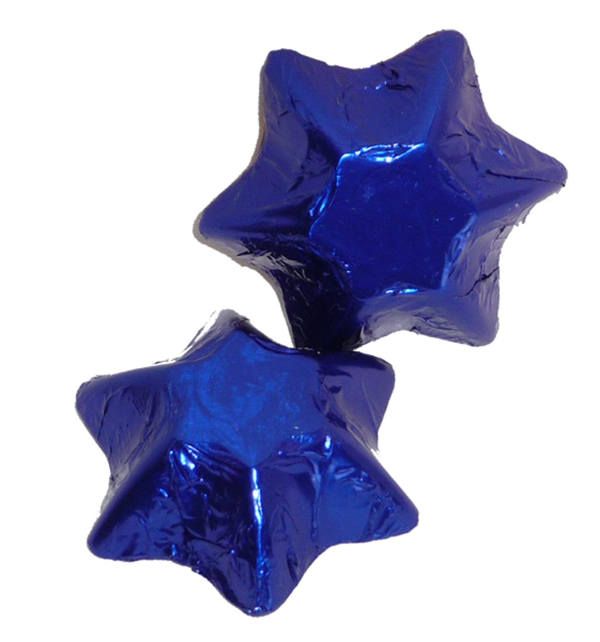 Chocolate Gems Individual Chocolate Gems - Chocolate Stars - Royal Blue Foil (1kg bag / approx 138 pcs) TPFS2112 Chocolate Gems - Chocolate Stars - Royal Blue Foil (1kg bag / approx 138 pcs)