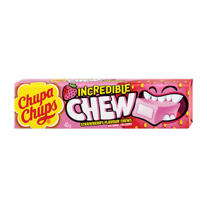 Chupa Chups Chupa Chups Incredible Chews Strawberry 45g Chupa Chups Incredible Chews Strawberry 45g
