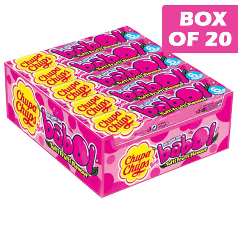 CHUPA CHUPS Individual Chupa Chups Bubblegum Tutti-Frutti 28g (20 Pieces) BF6043032 Chupa Chups Bubblegum Tutti-Frutti 28g (20 Pieces)