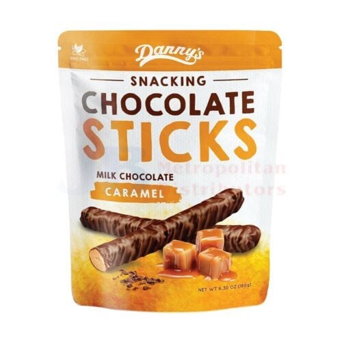Dannys Dannys Choc Sticks Caramel 180g Dannys Choc Sticks Caramel 180g
