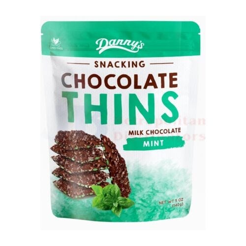 Dannys Dannys Choc Thins Mint 140g Dannys Choc Thins Mint 140g