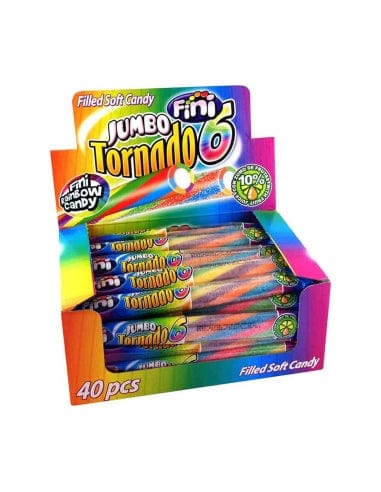 Fini Individual Fini Sour Jumbo Tornado Bars 50g (40 Pieces) TF1057 Fini Sour Jumbo Tornado Bars 50g (40 Pieces)