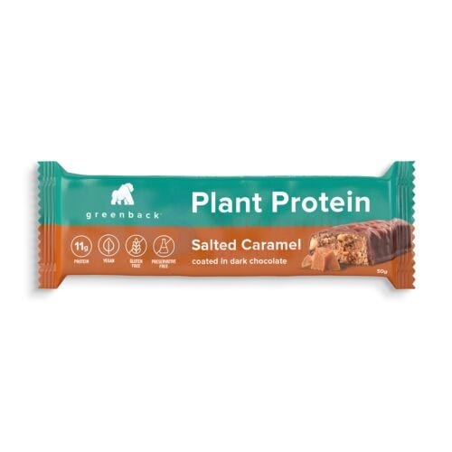 Greenback Greenback Plant Protein Salted Caramel Bar 50g Greenback Plant Protein Salted Caramel Bar 50g