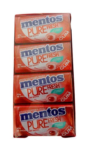 Mentos Individual Mentos Sugar Free Gum - Pure Fresh - Strawberry Mint (29g tin x 12pc display unit) 6921211110767 TPFS7265 Mentos Sugar Free Gum - Pure Fresh - Strawberry Mint (29g tin x 12pc display unit)
