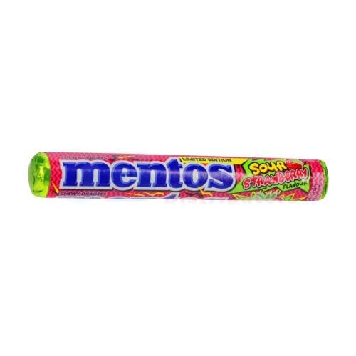 Mentos Mentos Sour Strawberry Roll 37.5g Mentos Sour Strawberry Roll 37.5g