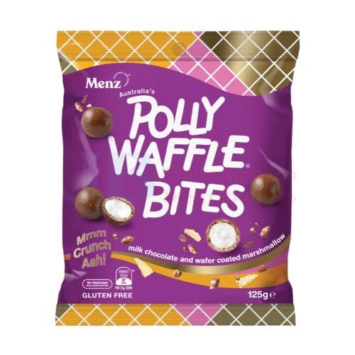 Menz Menz Polly Waffle Bites 125g Menz Polly Waffle Bites 125g