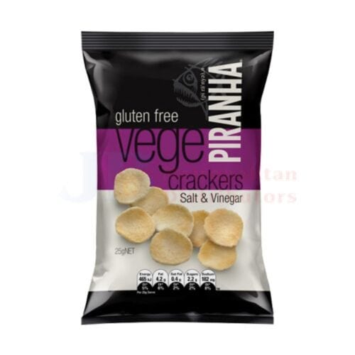 Piranha Piranha Vege Crackers Salt And Vinegar 25g Piranha Vege Crackers Salt And Vinegar 25g