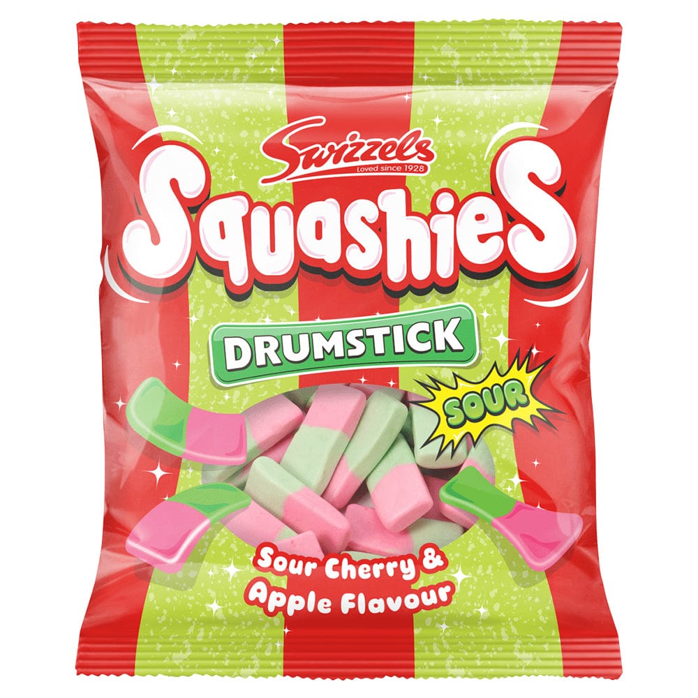 Squashies Squashies Drumstick Sour Cherry & Apple 120g Squashies Drumstick Sour Cherry & Apple 120g