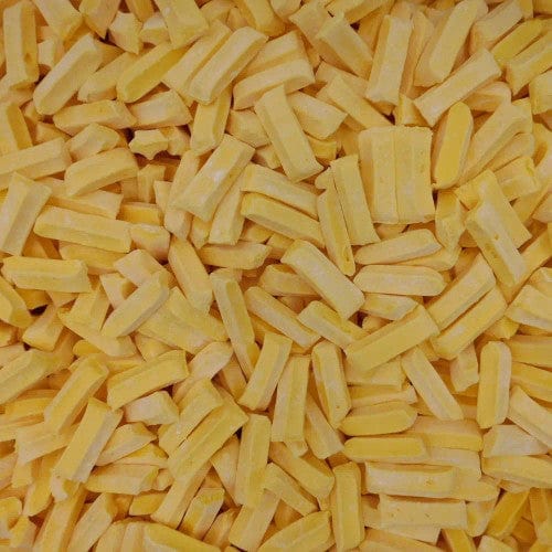 The Sweets Club Individual Premium Mini Fruit Sticks Bulk - Yellow with a Lemon Flavour (5kg box) TPFS5987 Premium Mini Fruit Sticks Bulk - Yellow with a Lemon Flavour (5kg box)