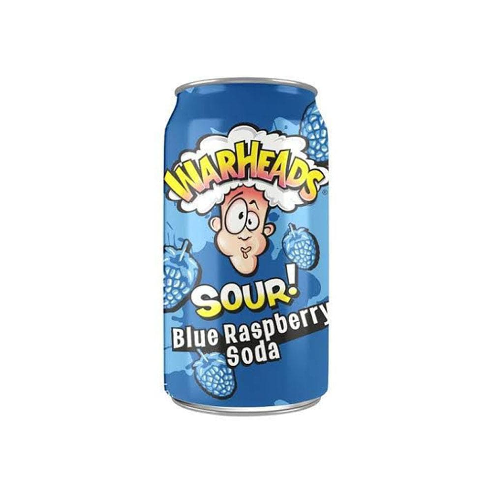 Warheads Warheads Blue Raspberry Soda Cans 355ml Warheads Blue Raspberry Soda Cans 355ml