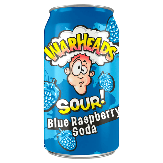 Warheads Sour Blue Raspberry Soda 355ml