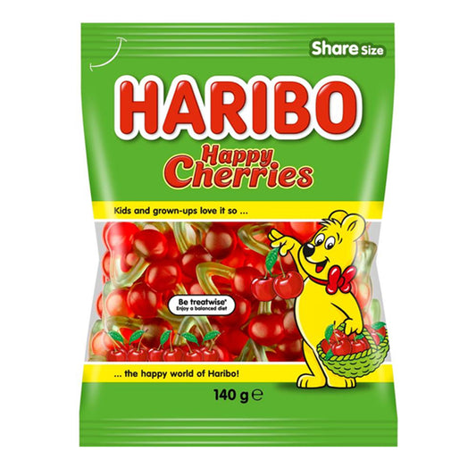Haribo Sour Happy Cherries 140g