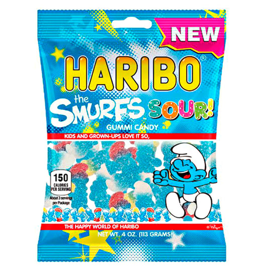 Haribo The Smurfs Sour Peg Bag 113g