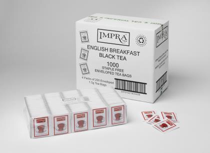 Impra Tea Bags Env English Breakfast Staple Free 250 pack