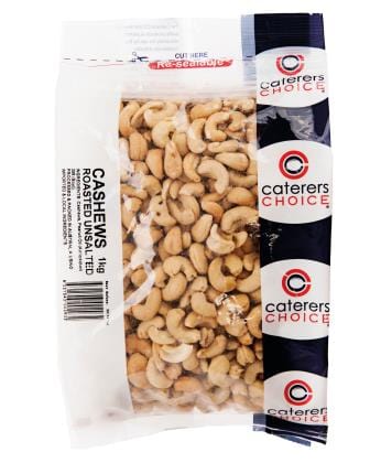 Caterers Choice Cashews Roasted Unsalted 1kg