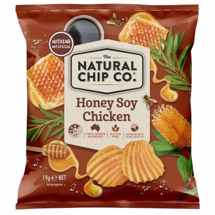 Natural Chip Company Potato Chips Honey Soy 24 X 19g
