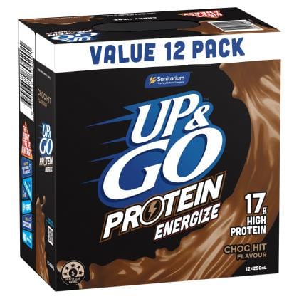 Sanitarium Up & Go Protein Energize Chocolate Fridge Pack 12 X 250ml