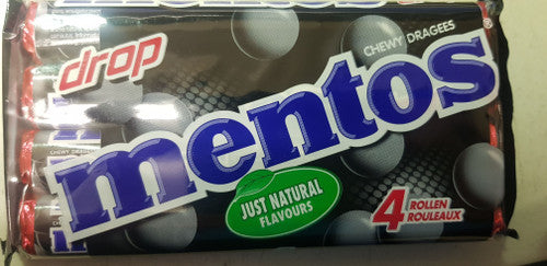 Mentos  Licorice Mints (4 x 37.5g Rolls in a Packet)