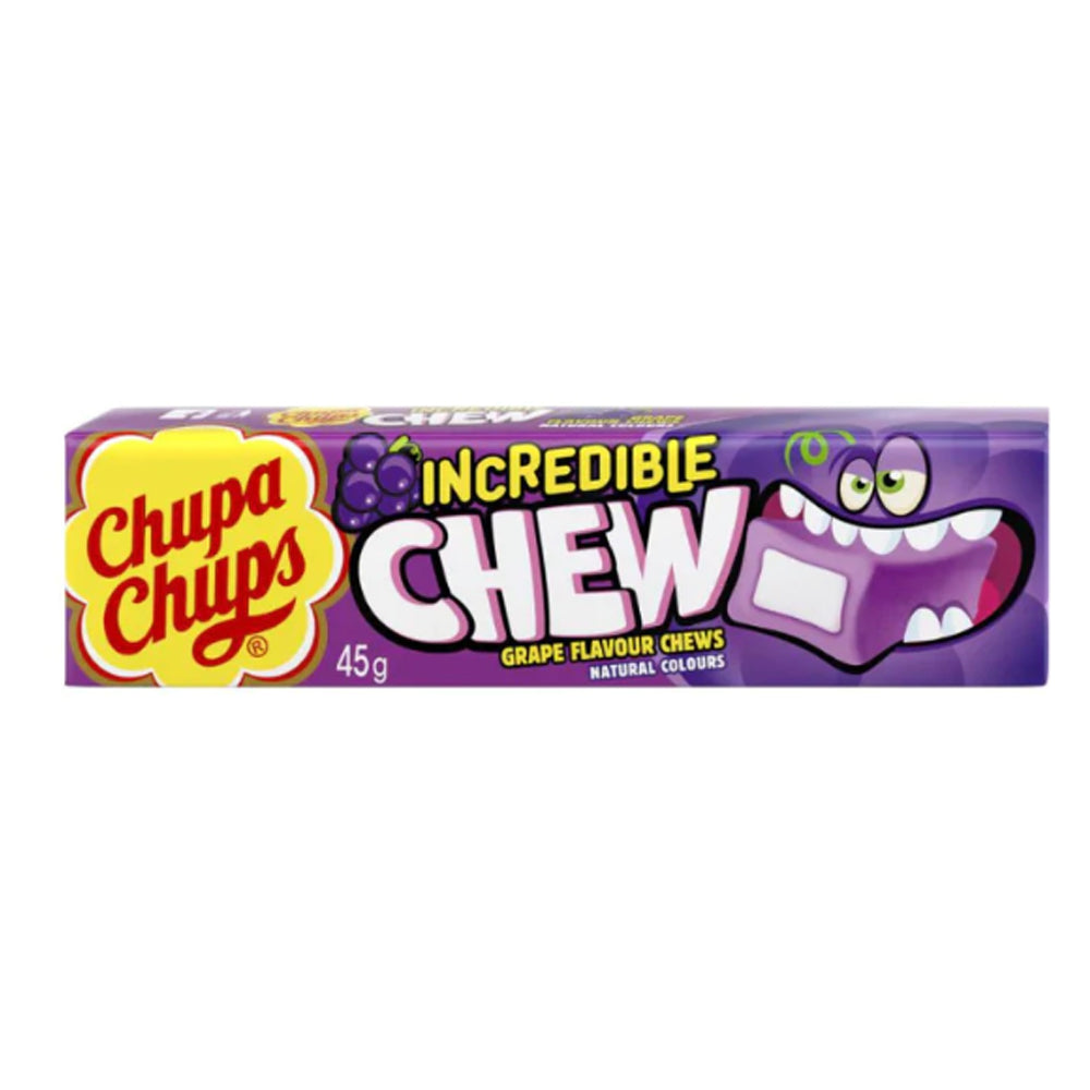 Chupa Chups Incredible Chew Grape 45g (20 Pack)