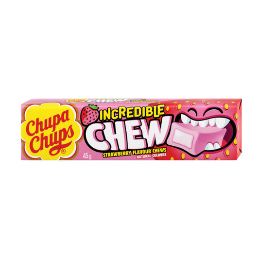 Chupa Chups Incredible Chew Strawberry 45g (20 Pack)