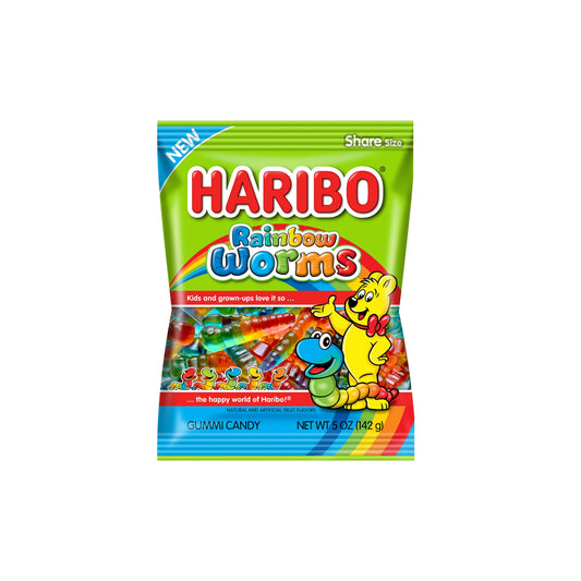 Haribo Peg Bag Rainbow Worms 141g