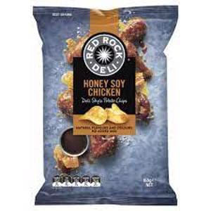 Red Rock Deli Potato Chips Honey Soy Chicken 12 X 165g