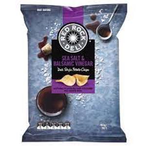 Red Rock Deli Potato Chips Sea Salt & Balsamic Vinegar 12 X 165g