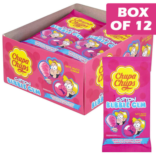 Chupa Chups Cotton Candy Gum (12 Pieces)