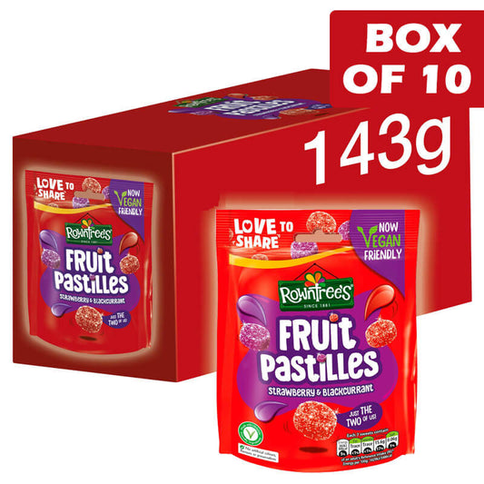 Rowntrees Fruit Pastilles Strawberry & Blackcurrent 143g