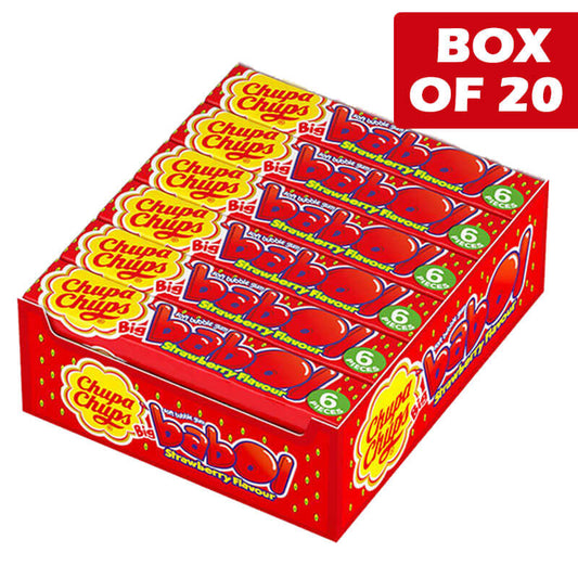 Chupa Chups Bubblegum Strawberry 28g (20 Pieces)