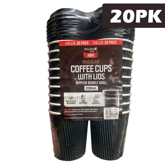 Regular Coffee Cups 230ml 20 Pack