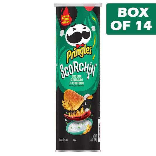 Us Pringle Scorchin Sour Cream & Onion 158g