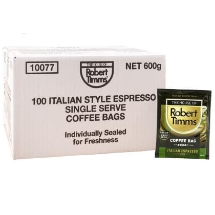 Robert Timms Coffee P/C Bags Italian Espresso Style 100 pack