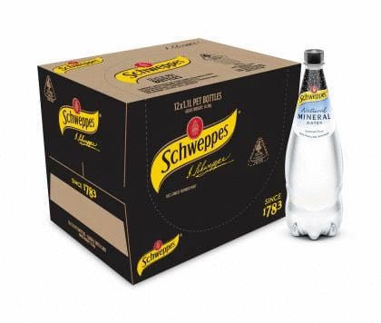 Schweppes Mineral Water Sparkling 12 x 1.1 Litres