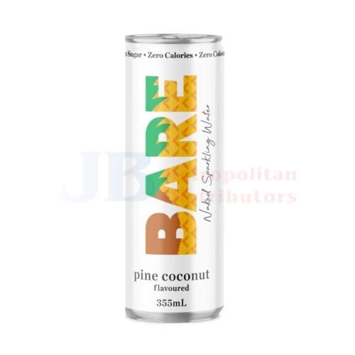 Bare Naked Sparkling Water Pine Coconut 355ml