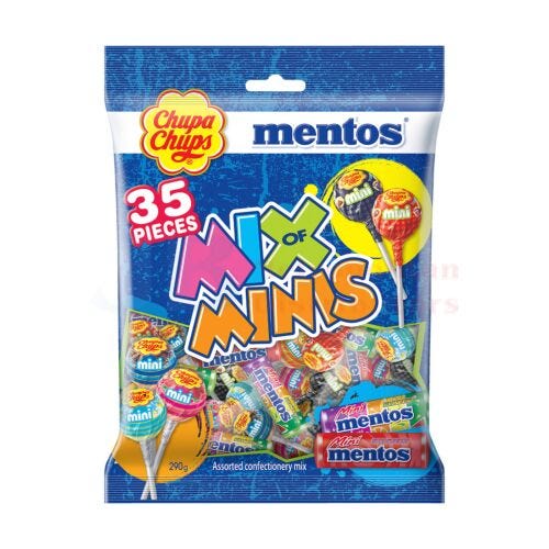 Chupa Chup Mentos Mix Of Minis (35 Pack)