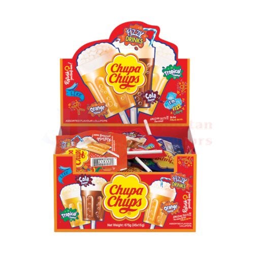 Chupa Chups 3D Fizzy Drinks 15g (45 Pack)