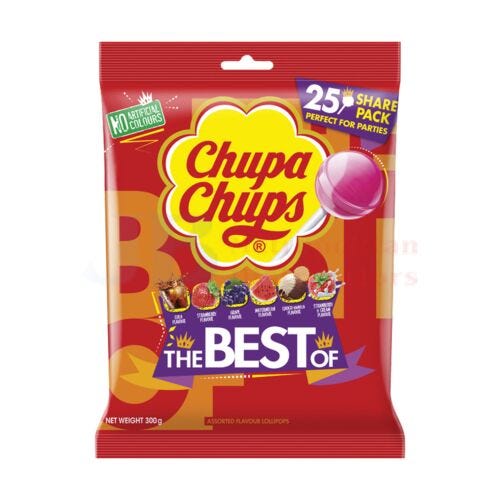 Chupa Chups Best Of Bag 300g (25 Pack)