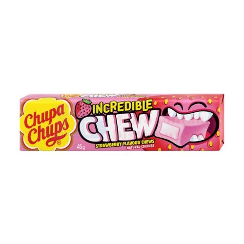 Chupa Chups Incredible Chew Strawberry 45g