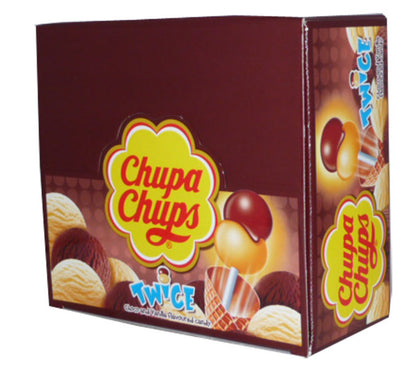 Chupa Chups Twice - Choco and Vanilla (16 x 16.8g in a Display Unit)