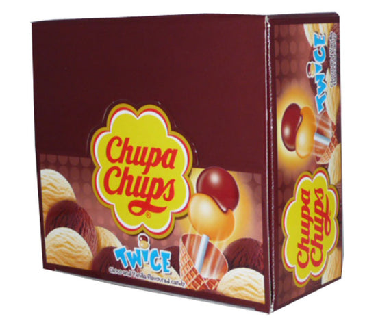 Chupa Chups Twice - Choco and Vanilla (16 x 16.8g in a Display Unit)